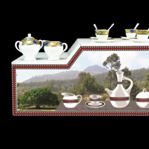 Large coffee table (gas) - Modern Habesha Rekebot Coffee Table Set - Large Table with Gas Stove Cabinet - Image 3