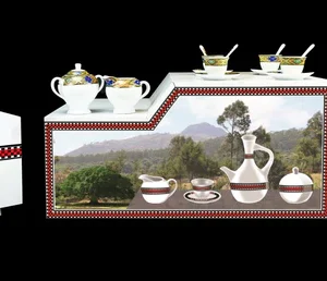 Large coffee table (gas) - Modern Habesha Rekebot Coffee Table Set - Large Table with Gas Stove Cabinet - Image 5