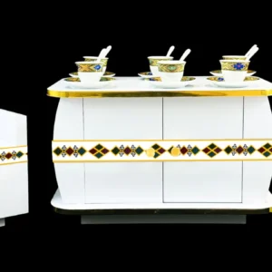 Small coffee table (gas) - Modern Habesha Rekebot Coffee Table Set - Small Table with Gas Stove Cabinet - div. Designs - Image 10