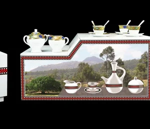Large coffee table (electric Stove) -Modern Habesha Rekebot Coffee Table Set - Large Table with Single Electric Stove Cabinet