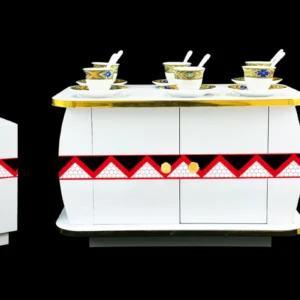 Small coffee table (electric) - Modern Habesha Rekebot Coffee Table Set - Small Table with Single Electric Stove Cabinet