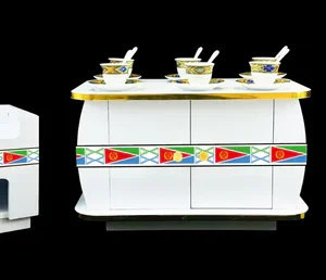 Small coffee table (gas) - Modern Habesha Rekebot Coffee Table Set - Small Table with Gas Stove Cabinet - div. Designs - Image 2