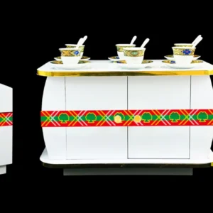 Small coffee table (gas) - Modern Habesha Rekebot Coffee Table Set - Small Table with Gas Stove Cabinet - div. Designs - Image 7