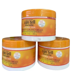 Can tell Shea Butter for Natural Hair Coconut Curling Cream, 12oz 340g (96pcs)