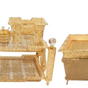 Modern Design Luxury Coffee Table Set with Iron, Glass & Crystal (FT659SET)
