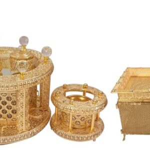 Modern Design Luxury Coffee Table Set with Iron, Glass & Crystal  Rekebot (FT841694)