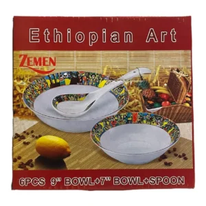 Serving Bowls + Spoon. 6pcs  (6/ctn)
