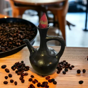 Ethiopian Jebena Clay coffee Pot Round Base - Image 2