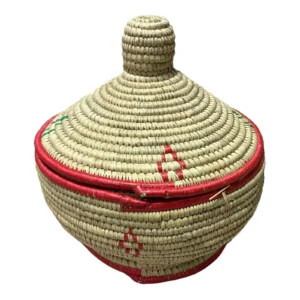 Handmade Mesob Basket- Ethiopian Eritrean Exquisite Hand Woven Decorative & Serving Basket - Image 2