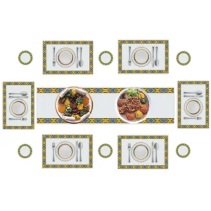Traditional Habesha Heat Resistant Plastic table mat set - Image 2
